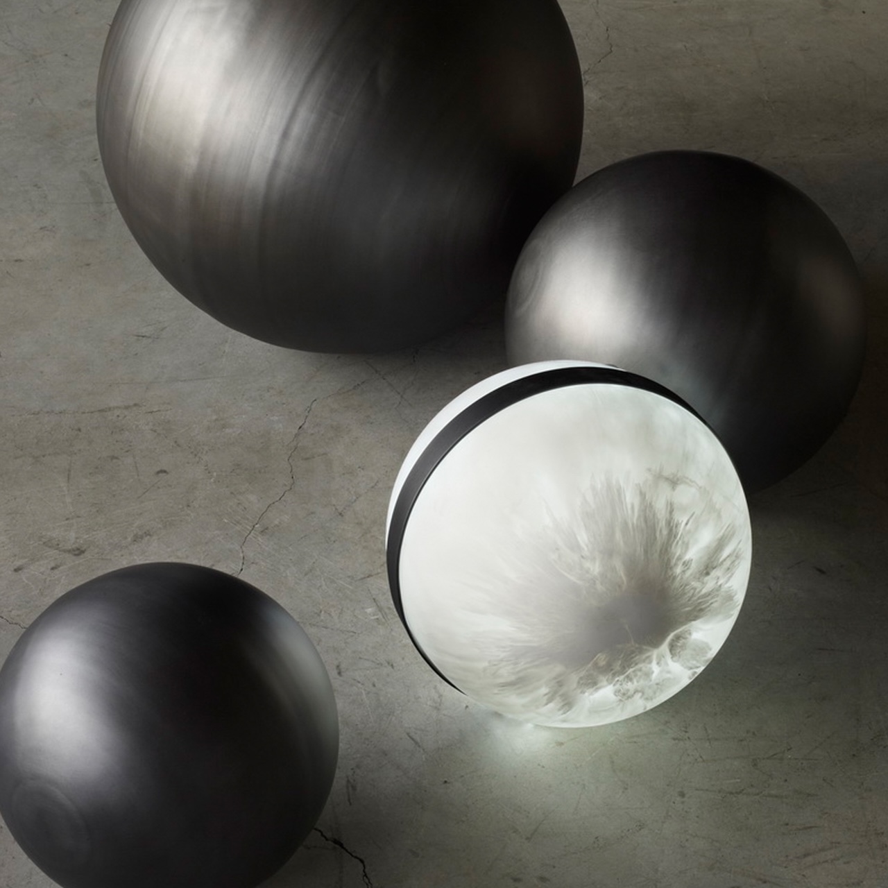 Spheres are a popular option for interior designers and sold at Studio Sturdy